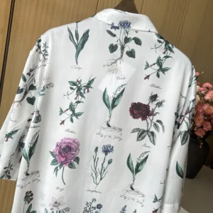 Dior Men Herbarium Illustration Short-Sleeved Shirt