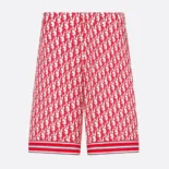Dior Men Oblique Bermuda Shorts in Silk Twill