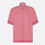Dior Men Oblique Short-Sleeved Shirt in Silk Twill