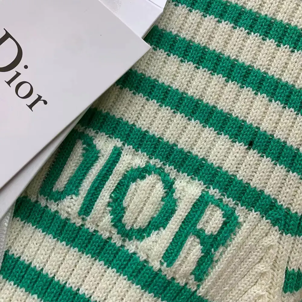 Dior Women Dioriviera Short-Sleeved Sweater White and Aquamarina