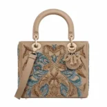 Dior Women Small Lady Bag Calfskin Embroidered with Multicolor Small FlowersDior Women Small Lady Bag Calfskin Embroidered with Multicolor Small Flowers