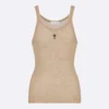 Dior Women Tank Top Sandy Ribbed Cotton Jersey 343T50B4086X0200