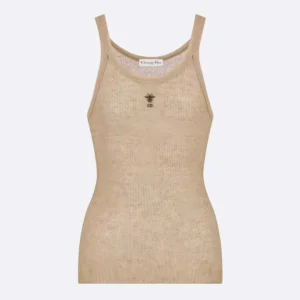 Dior Women Tank Top Sandy Ribbed Cotton Jersey 343T50B4086X0200