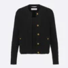 Dior Women Twinset Black Cotton and Wool-Blend Knit