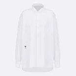 Dior Women Wing-Collar Shirt White Cotton Poplin
