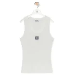 Loewe Women Anagram Tank Top in Cotton-White S359Y23X84