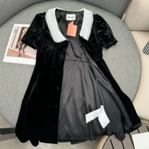 Miu Miu Women Velvet Minidress MF5217_10BA_F0002_S_OOO