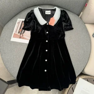 Miu Miu Women Velvet Minidress MF5217_10BA_F0002_S_OOO