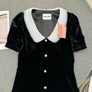 Miu Miu Women Velvet Minidress MF5217_10BA_F0002_S_OOO