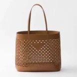 Prada Women Large Perforated Leather Tote Bag 1BG5032CY4F03BHVOOO
