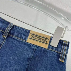 Dior Women Shorts Blue Stonewashed Cotton Denim