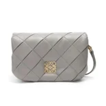 Loewe Women Mini Puffer Goya in Pleated Shiny Nappa Lambskin A896W56X05