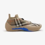 Burberry Unisex Check Knit Neptune Sneakers-Sandy 80993261