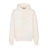 Dior Men Oblique Relaxed-Fit Hooded Sweatshirt Off-White Terry Cotton Jacquard
