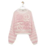 Loewe Women Anagram Sweater in Mohair-Pink S359Y14KCS