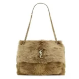 Saint Laurent YSL Women Niki Large Bag in Shearling 803892AAD1O2979