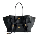 Balenciaga Women Bel Air Medium Carry All Bag in Black Smooth Calfskin 8054812ABAV1000