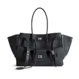 Balenciaga Women Bel Air Medium Carry All Bag in Black Smooth Calfskin 8054812ABAW1000