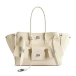 Balenciaga Women Bel Air Medium Carry All Bag in Soya Smooth Calfskin 8054812ABAW9723