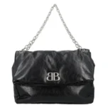 Balenciaga Women Monaco Large Chain Bag-Black