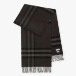 Burberry Unisex Check Cashmere Scarf-Black 80778801