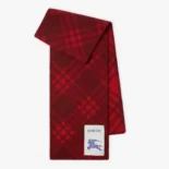 Burberry Unisex Check Wool Scarf-Red 80792481