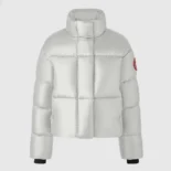 Canada Goose Men Cypress Cropped Puffer in Recycled Feather-Light Ripstop Shiny-Silverbirch