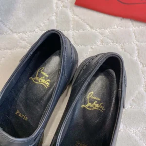 Christian Louboutin Women CL Moc Lug Loafers Calf leather-Black