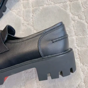 Christian Louboutin Women CL Moc Lug Loafers Calf leather-Black
