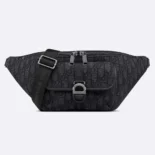 Dior Men Dior 8 Belt Bag Beige and Black Dior Oblique Jacquard