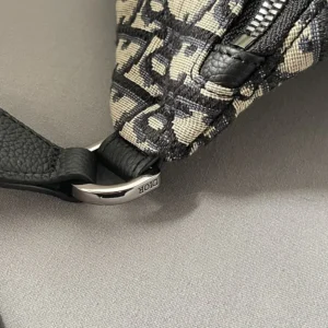Dior Men Dior 8 Belt Bag Beige and Black Dior Oblique Jacquard