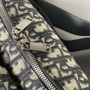 Dior Men Dior 8 Belt Bag Beige and Black Dior Oblique Jacquard