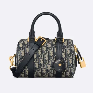Dior Unisex Dior Groove 20 Bag Blue Dior Oblique Jacquard