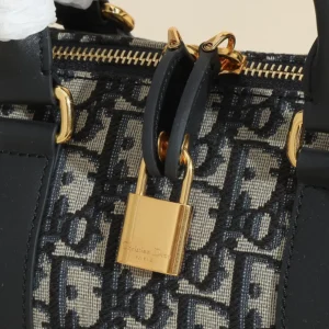 Dior Unisex Dior Groove 20 Bag Blue Dior Oblique Jacquard
