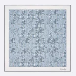 Dior Unisex Miss Dior Allover 90 Square Scarf White and Pale Blue Silk Twill