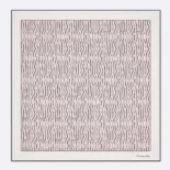 Dior Unisex Miss Dior Allover 90 Square Scarf White and Pale Pink Silk Twill