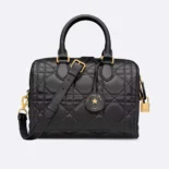 Dior Women Dior Groove 25 Bag Black Macrocannage Calfskin