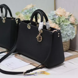 Dior Women Medium Lady D-Sire My ABCDior Bag Black Taurillon Leather
