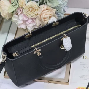 Dior Women Medium Lady D-Sire My ABCDior Bag Black Taurillon Leather
