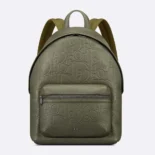 Dior Women Rider 2.0 Zipped Backpack Khaki Dior Gravity Leather and Khaki Grained Calfskin