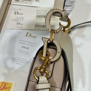 Dior Women Saddle Bag with Strap Two-Tone Biscuit and Trench Beige Supple Calfskin