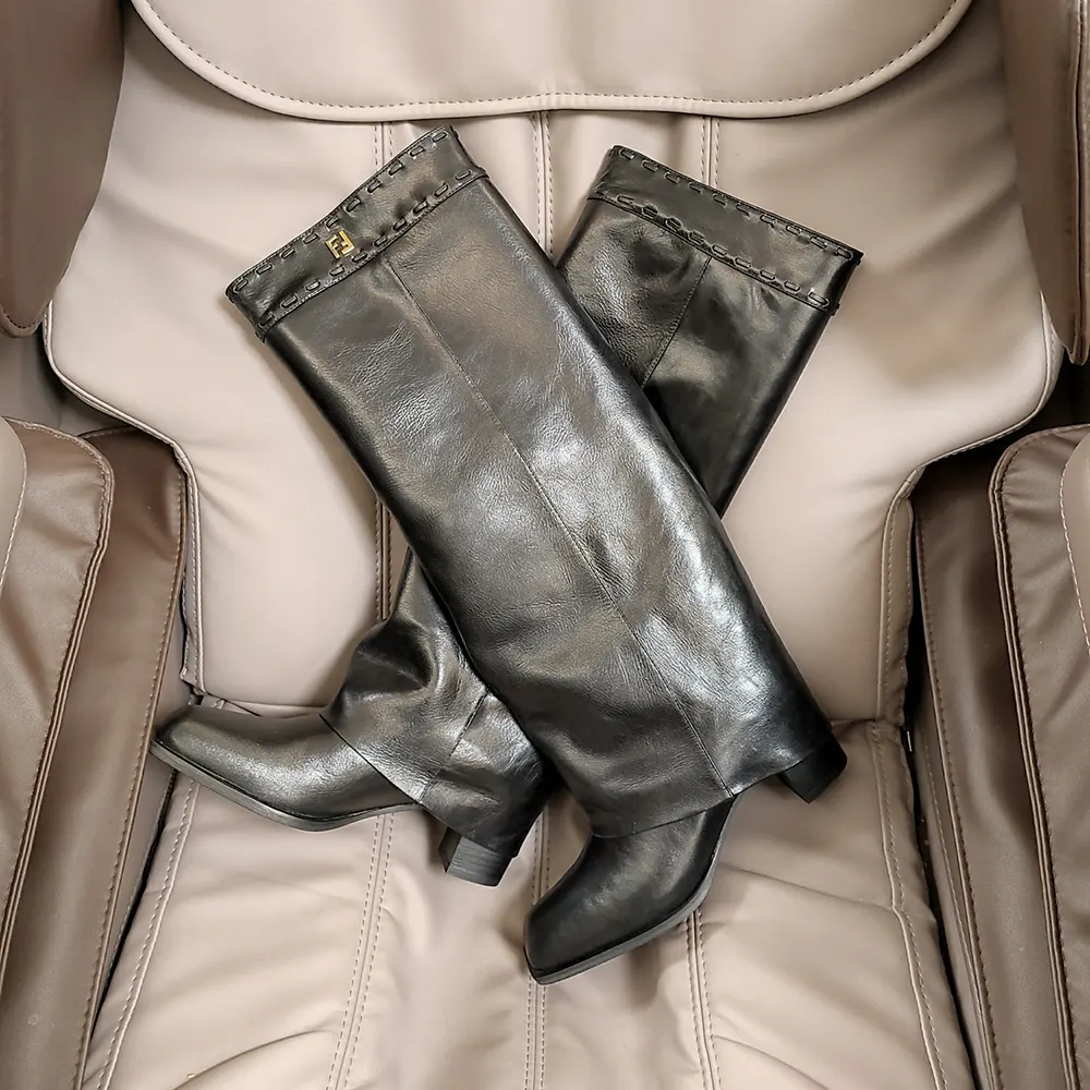 Fendi Women Show Black Leather Hhigh-heeled Boots 7 Fendi Women Show Black Leather Hhigh-heeled Boots