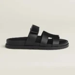 Hermes Unisex Chypre Sandal-Black H222100Zv02360