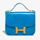 Hermes Women Constance 24 Bag Box Leather-Blue/Gold