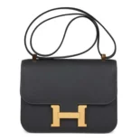 Hermes Women Constance 24 Bag Epsom Leather-Black/Gold