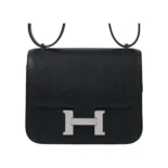 Hermes Women Constance 24 Bag Epsom Leather-Black/Silver