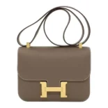 Hermes Women Constance 24 Bag Epsom Leather-Gray/Gold
