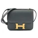 Hermes Women Constance 24 Bag Epsom Leather-Grey/Gold