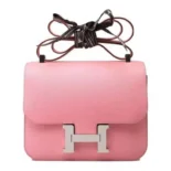 Hermes Women Constance 24 Bag Epsom Leather-Pink/Silver