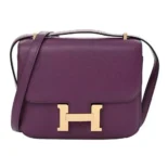 Hermes Women Constance 24 Bag Epsom Leather-Purple/Gold